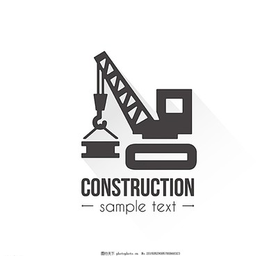 創意建筑施工標志矢量素材圖片